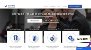 AcademicTranslationServices.com screenshot